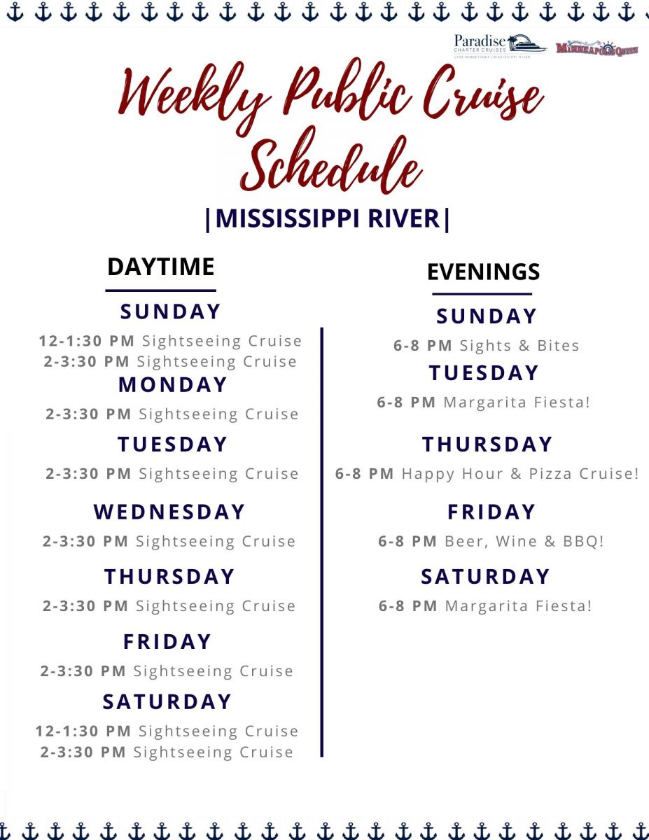 Mississippi River Paradise Charter Cruises and Mississippi Private Charters